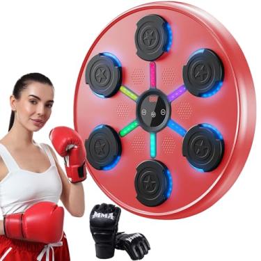 Imagem de OORUN Máquina De Boxe Musical De Segunda Geração Com Luvas De Boxe, Máquina De Boxe Com Música Montada Na Parede, Treinador De Boxe Musical Inteligente Com Bluetooth E Luvas, Máquina De Boxe Musical