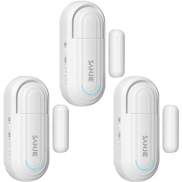 Imagem de SanJie Sensor De Alarme De Porta Com Volume Ajustável Para Segurança Residencial E Infantil, Alarme Contra Roubo De 120 Db Com 4 Modos - Alerta De Janela E Entrada Sem Fio Para Piscina, Escritório,