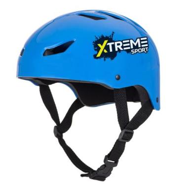 Imagem de Capacete para Skate Bike Patins Patinete Unissex - XTREME, Azul, PP