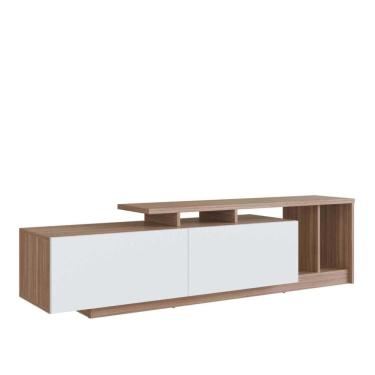Imagem de Rack Linea com 2 portas e Nichos para Televisor 50 polegadas Nova Móbile Montana Branco