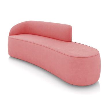 Imagem de Sofá 4 Lugares Orgânico 220 Cm Morgan Suede Rosê D03 - D`rossi