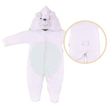 Imagem de Macacão Bebê Menina Suedine Bordado Ursinha Upi Uli - Upi Ulli, RN