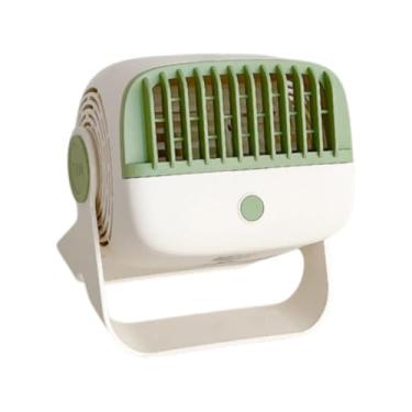 Imagem de WeiLaiKeQi Ventilador de desktop pequeno ventilador de refrigeração portátil Fãs de 5 engrenagem velocidade de vento para o escritório da tenda de cozinha, Verde