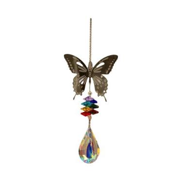 Imagem de Caça-Sonhos Cristal Arco-Íris - Pendurado com Prisma e Árvore da Vida,