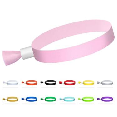 Imagem de Green-Power America 100 pçs pulseiras de evento de pano, pulseiras de eventos, pulseiras coloridas para eventos, para pulseira de show leve para atividades, pulseiras de festa para eventos (cor: rosa)