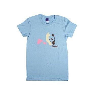 Imagem de Enjoi Camiseta Neopolitan Panda feminina de manga curta, azul bebê, pequena