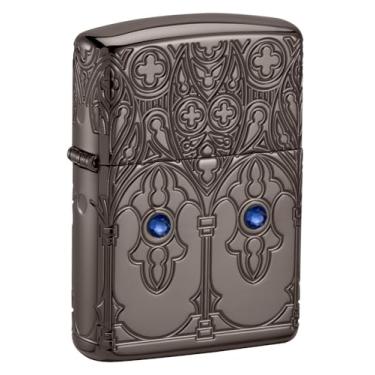 Imagem de Zippo Isqueiro de bolso Gothic Window Design Armor® Black Ice®