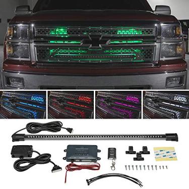 Imagem de LEDGlow Kit de iluminação neon com detalhes de grade LED Million Color para carros e caminhões - 18 cores sólidas - 12 padrões - tubo de luz multicolorido de 61 cm - Inclui caixa de controle e