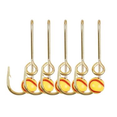 Imagem de Alfinetes e clipes de chapéu de anzol de pesca - 12 peças de prendedores de gravata dourados/pretos para atividades ao ar livre