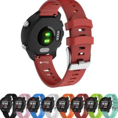 Imagem de Pulseira QUIBARATO de Silicone de 20mm Com Engate Rápido Compatível com 245 245 Music 165 645 (Vermelha)