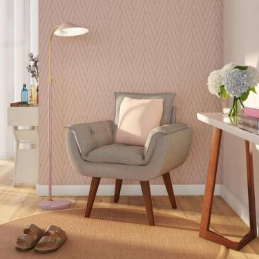 Imagem de Poltrona Leo Linho Cru - Mobly