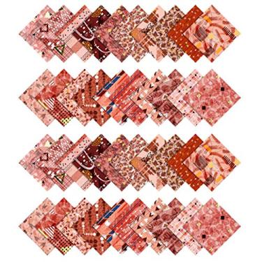 Imagem de Soimoi Geométrica com a impressão da textura do tecido de algodão de pregação 5 polegadas acolchoado quadrados pacote encanto costura artesanal Patchwork Diy