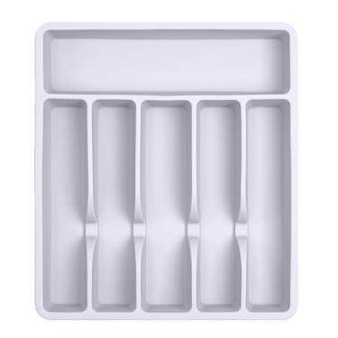 Imagem de Pantrymade Organizador de gaveta de talheres de silicone – suporte de utensílios antiderrapante para gavetas de cozinha, compartimentos ajustáveis para garfos, facas, colheres e talheres – durável,