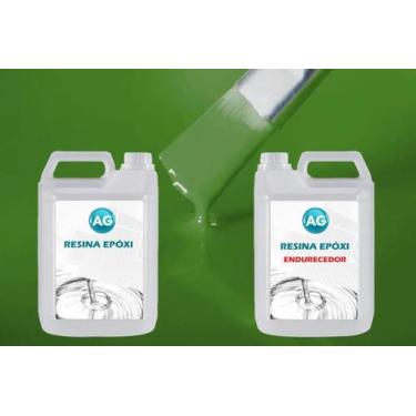 Imagem de Resina Epóxi 1Kg + Cor Sólida Verde Grama Ral6010 Ag Baixa E - Resinas