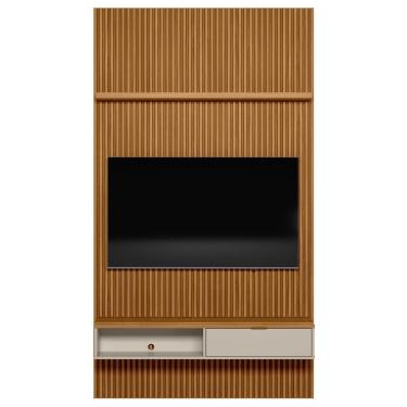 Imagem de Painel Ripado Para Tv 60 Pol. Com Bancada 141cm Prime Plus L06 Nature-off White - Mpozenato