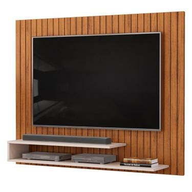 Imagem de Painel Tv 55 Pol 134cm Ripado David D04 Freijó-off White - Mpozenato