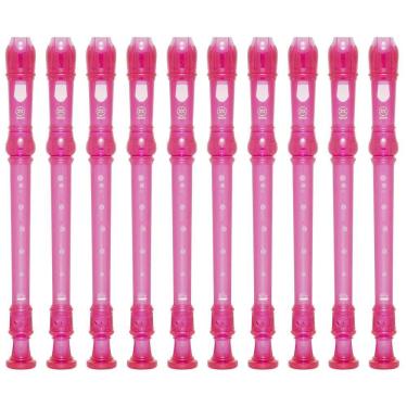 Imagem de Kit 15 Flautas Doce Soprano Germânica YRS-20G Rosa Yamaha