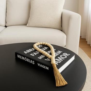 Imagem de Conjunto 2 Peças Caixa Decorativa Colar de Mesa Boho Rustico Design Moderno