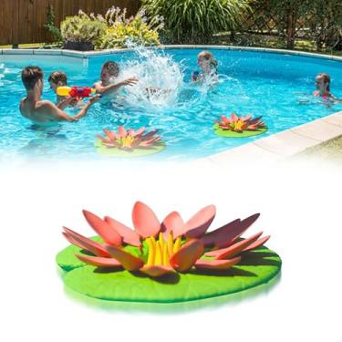 Imagem de Suporte flutuante premium para bebidas Lily Pad - Pétalas autoestabilizadoras, construção 3D, perfeito para coquetéis na piscina (1/2/3 opções)