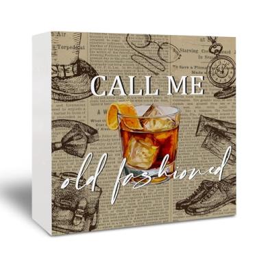 Imagem de Kneaotoaji Placa De Caixa Madeira Para Bar Uísque - Me Chame Charuto Vintage Antigo 5X5, Decoração Cozinha E Restaurante,