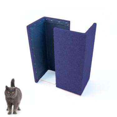 Imagem de Arranhador Para Gatos 2pçs Protetor de sofá para Gatos Cama Box e Canto De Sofá Montado (Azul)