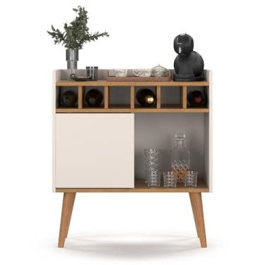 Imagem de Buffet Aparador Com Adega Florença Elegância E Funcionalidade Para Seu Lar (Off White Freijo)