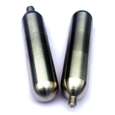 Imagem de BEIST OUTDOOR Cartucho de CO2 recarregável de cilindro de 45 g de alta pressão para barril de cerveja cartucho de CO2 de aço inoxidável recarregável pneumático de 45 g