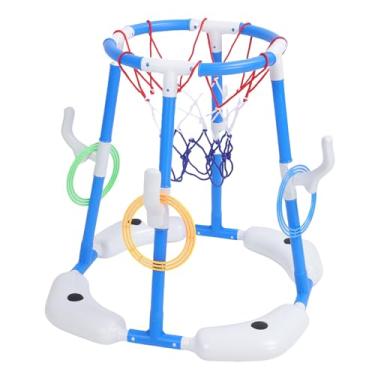 Imagem de Generic Aro de Basquete Flutuante, Copo de Basquete de Safe 2 Em 1 Com Bola de Bomba para Ao Ar Livre (Azul)