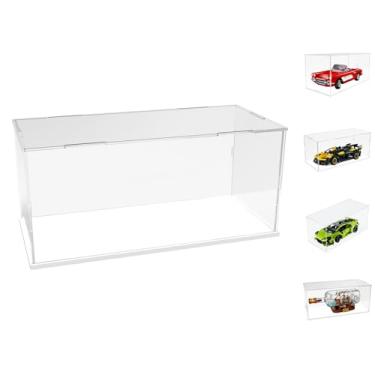 Imagem de Choowin Caixa De Acrílico Para Lego Ship In A Bottle Corvette 1/18 Diecast Car, Reforçada, Transparente, Colecionável, À Prova Poeira (Base Branca)