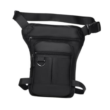 Imagem de menolana Bolsa Esportiva para Perna Rebatível, Suporte Compacto para Celular E Motocicleta, Bolsa de Cintura Estilosa para Ciclismo, Bolsa para Caminhadas, Cic, Preto