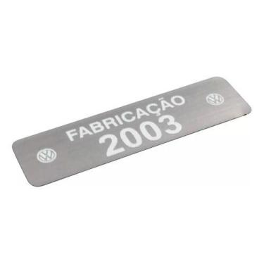 Imagem de Adesivo Etiqueta Ano Fabricação Compatível Volkswagen 2003 - SPTS