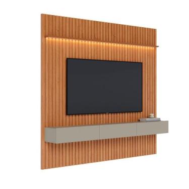 Imagem de Home Ripado Flow 1.8 LED Nature com Gianduia - MóveisAqui - Imcal Móve