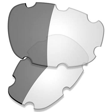 Imagem de SAUCER Lentes e meias auriculares de substituição premium para Oakley Wind Jacket Ventilado/Wind Jacket Ventilada Low Bridge Fit Óculos de sol de alta defesa - Ativado fotocromático