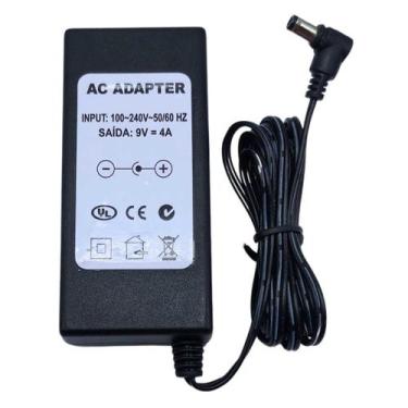 Imagem de Fonte 9v 4a Plug P4 Para Maquinetas Pin Pads Automações - Genérica, Bi