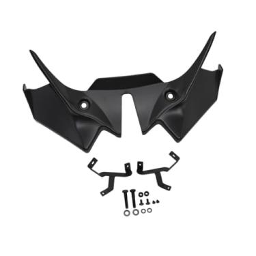 Imagem de QccHieUs Spoiler dianteiro para motocicleta, acabamento para defletor de asa, acessórios para carenagem frontal, spoilers Sport Downforce Naked para Z650, Preto