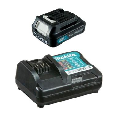 Imagem de Kit Carregador DC10WD 12V + 1 Bateria 1.5ah BL1016 Makita