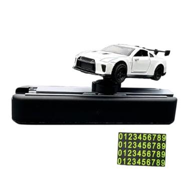 Imagem de Milageto Brinquedo Modelo de Carro 1/64 com Placa de Estacionamento, Acessórios Automotivos Fáceis de Instalar, Decoração Universal para Painel de Carro, Branco, Tamanho real