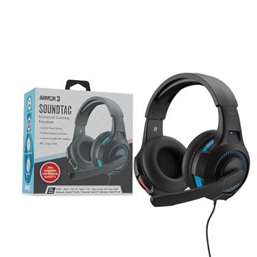 Imagem de Armor3 Fone de ouvido SoundTac universal para jogos compatível com Switch 2/Switch/Xbox Series X|S, PS5, PS4, PC, som estéreo claro, cabo de 1,2 m, controle de volume em linha, suporte de áudio