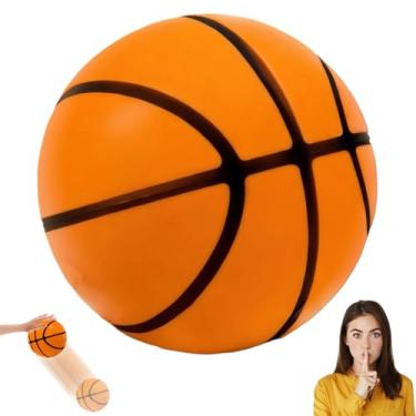 Imagem de Bola de basquete silenciosa, bola de basquete de espuma de treinamento interno, para drible silencioso e treinamento interno (nº 7,9 cm)