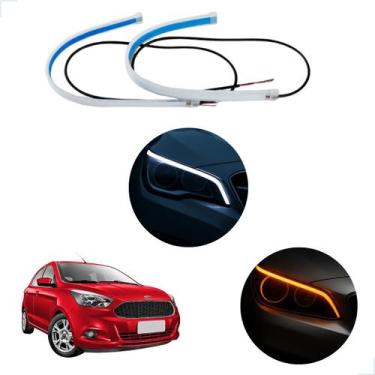 Imagem de Kit Fitas Led DRL Farol + Seta 12v 60cm KA 2016 2017 2018 2019 2020 20