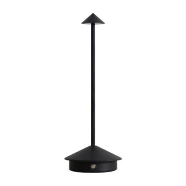 Imagem de Luminária Alumínio LED de Mesa Portátil, 3 Níveis de Luz, Design Mushroom Minimalista, DAPON DP062, Preto