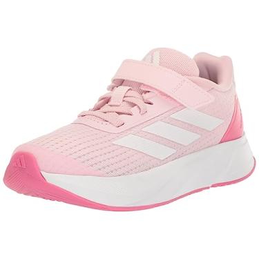 Imagem de adidas Tênis infantil Duramo Sl de renda elástica unissex, Fusão rosa/branco/rosa transparente, 13.5 Little Kid