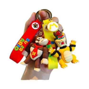 Imagem de Chaveiro 3D Super Mario Bros Para Crianças, Pingente De Bolsa Escolar,
