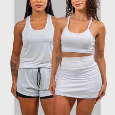 Imagem de Kit 2 Conjuntos Fit Academia Treino Dia Dia Shorts 2 Em 1 - PACO texti