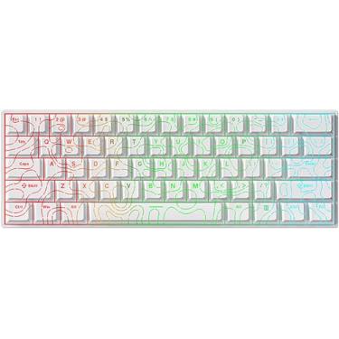 Imagem de Hyekit Teclado mecânico para jogos MCHOSE ACE 60 PRO 60% interruptor magnético com fio, teclado com efeito Hall de gatilho rápido, acionamento ajustável hiperrápido, taxa de pesquisa de 8K Hz, HotSwap