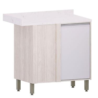 Imagem de Balcão Canto Reto para Cozinha Modulada 1 Porta Atenas