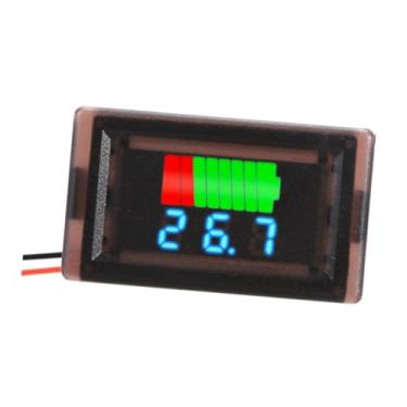 Imagem de shamjina Indicador de tensões da capacidade da bateria 12V 24V 36V 48V 60V 72V 84V Display Clear Medidor de alta precisão Monitores de bateria do Tester LED, Azul Digital