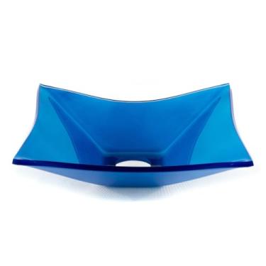 Imagem de CUBA DE BANHEIRO RETANGULAR KIT COM VÁLVULA CLICK INOX PIA BANHEIRO CUBAS DE SOBREPOR BANHEIRO(AZUL MATISSE)