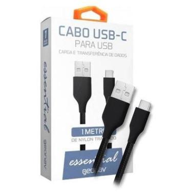 Imagem de Cabo Usb-c Para Usb - 1 Metro - Usb Tipo C - Revestido De Nylon Trançado - Geonav Essential Esc05