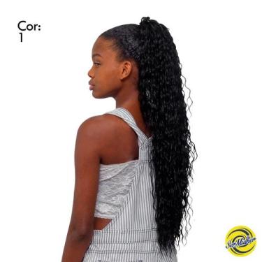 Imagem de Rabo de Cavalo Bio Vegetal Jacy Cacheado 70 cm Water Wave 146 Gramas F